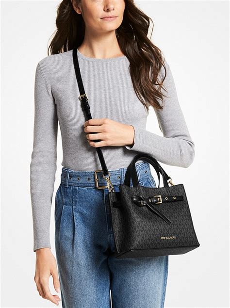 emilia small logo satchel michael kors